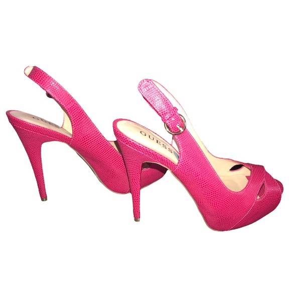 Guess Shoes Hot Pink Guess Strappy High Heels Poshmark